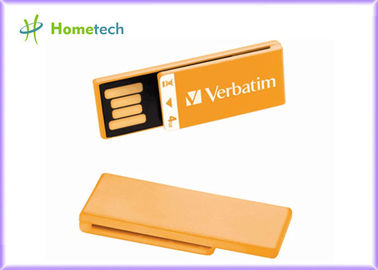 Orange Super Mini USB Memory Plastic Silk - Screen / Penuh Logo Cetak Untuk Hadiah Sekolah