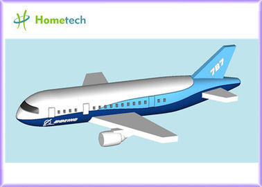 8GB High-Speed ​​Airplane 787 Shape Disesuaikan USB Flash Drive / Tombol USB 4GB Air Plane