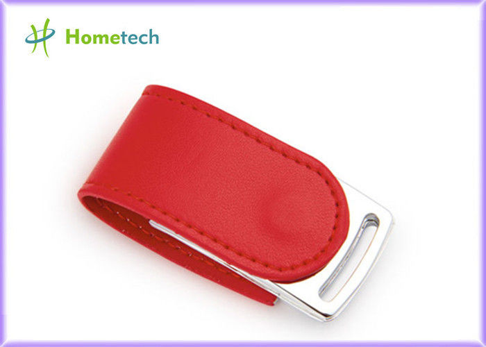 4GB Red Leather Usb Flash Drive Nice Leather Cover Usb Pen Drive With Custom Logo