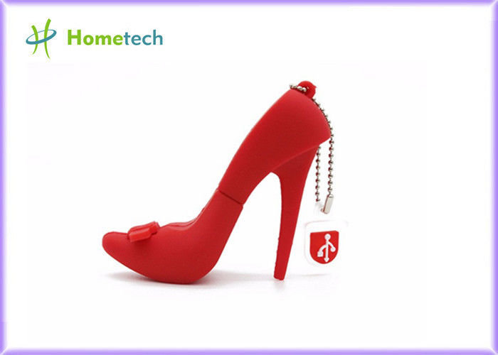 2.0 sepatu hak tinggi pribadi kecil USB Flash Memory Disk, sepatu Fashion 2D 3D Sesuaikan PVC 16GB Kartun USB KUNCI