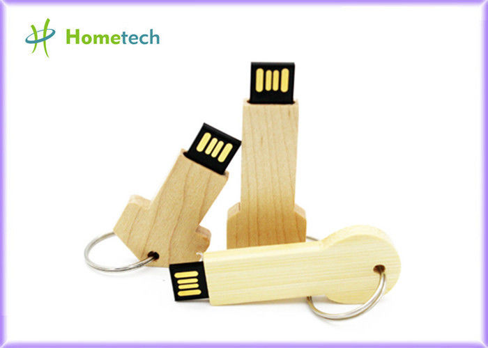 Keychain High Speed ​​Usb Flash Drive, hadiah usb stick kayu yang dipersonalisasi