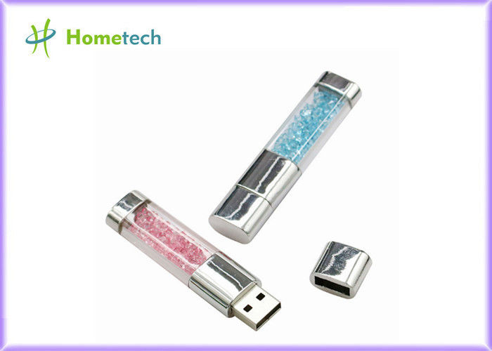 Mode USB 2.0 Flash Pen Drive, Crystal Heart USB Flash Drive Diamond Memory Stick