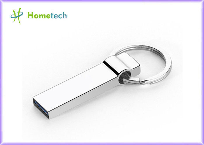 Thumb Shape Metal USB Memory Stick 32GB 64GB 128GB Warna Silver Dengan Key Chian