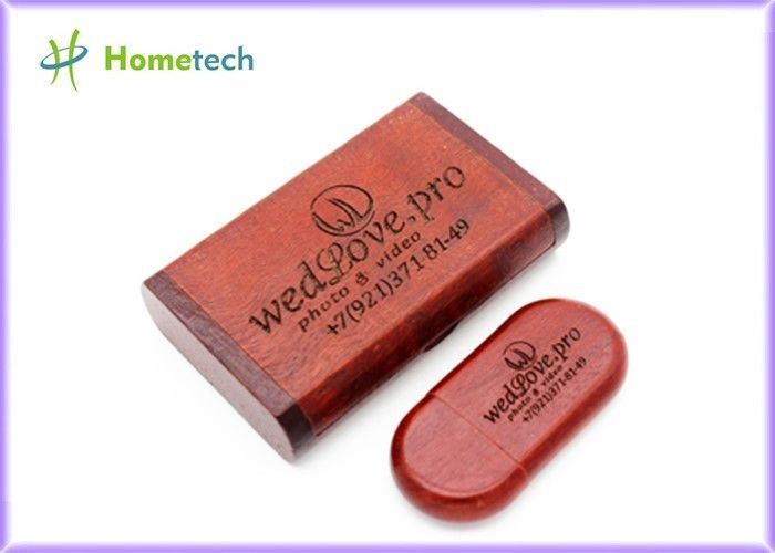 Fotografi Hadiah Kayu USB Flash Drive, Custom Logo Bambu USB Memory Drive