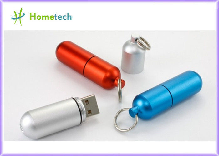Hadiah dokter perak &amp;amp; merah 4GB kustom indah logam Paduan aluminium promosi pil KB berbentuk USB Flash drive