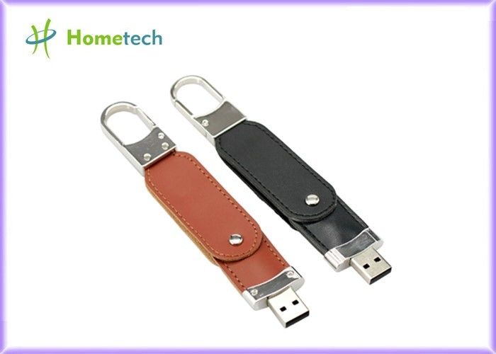 Jalankan Otomatis Kulit USB Flash Disk Keyring Logam Flashdisk Creativo USB 2.0 / USB 3.0