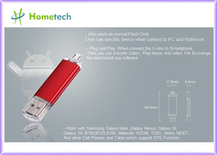 Custom-Made OTG Mobile Phone USB Flash Drive for Android / Windows