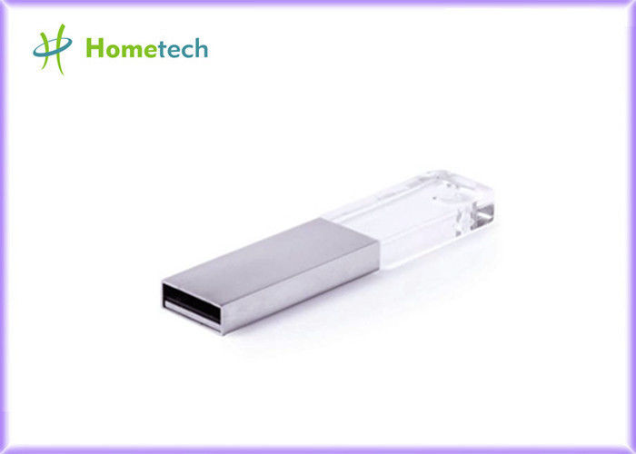 Kustom Crystal Heart USB Flash Drive Ukiran Logo 3D 2D Untuk Perusahaan / Hadiah Bisnis