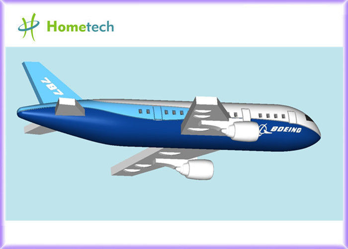 8GB High-Speed ​​Airplane 787 Shape Disesuaikan USB Flash Drive / Tombol USB 4GB Air Plane
