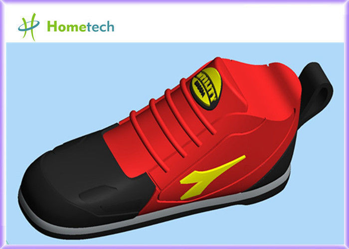 Hadiah promosi kustom lembut pvc sepatu olahraga karet logo kustom tongkat usb flash drive