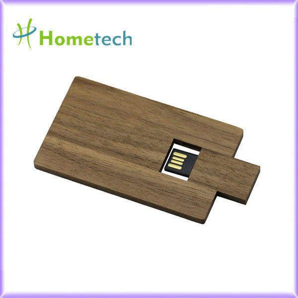 Kartu Kayu Walnut USB 2.0 Flash Drive Memory Stick