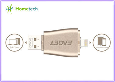 Portable Android OTG USB Flash Drive 128gb 3 In 1 Aluminum For Iphone