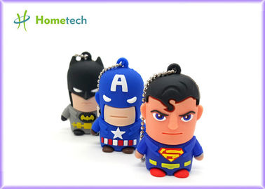 Hero Series Kartun Usb Flash Memory, Usb 2.0 Memory Stick Pvc Atau Soft Plastic Material