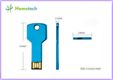 Promotion Gift 4GB - 32GB Metal Aluminium Key Shape USB Silkscreen Printing