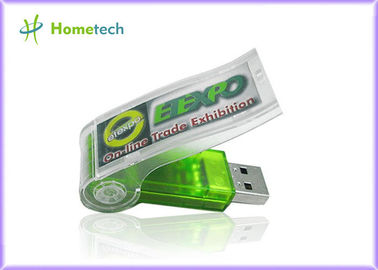 2GB / 4GB Plastic Twist USB Sticks , Swivel Pen Drive Custom Printed