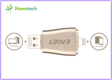 Beli Portable Android OTG USB Flash Drive 128gb 3 In 1 Aluminum For Iphone pembuatan online