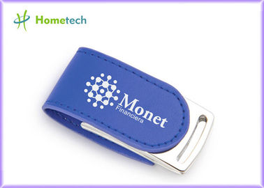 Beli CE Blue Eco Leather USB Flash Disk 4GB For Promotional Product pembuatan online