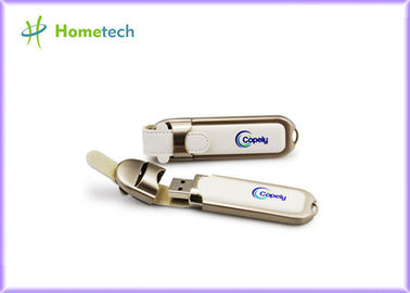 Beli Black Leather USB Flash Disk custom printing , novelty usb 2.0 pen drive with Tin box pembuatan online