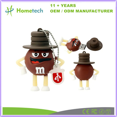 Beli USB 2.0 Kartun Cokelat M&M Rainbow Bean USB Flash Drive 4GB 8GB 32GB 64GB Pendrive Flash Memory Hadiah pembuatan online