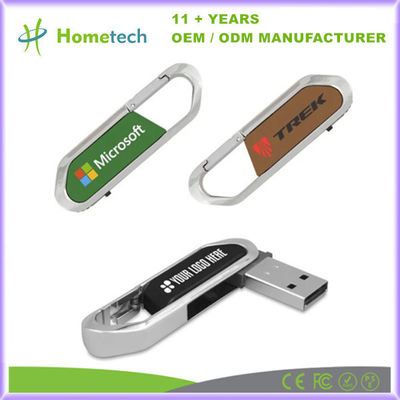 Beli High Speed Foldout Carabiner USB Flash Drive 64GB hingga 1TB Leather Pen Drive 32GB untuk Promosi Bisnis pembuatan online