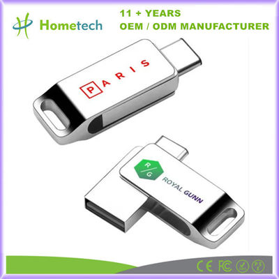 Beli Silver Waterproof Type C USB Flash Drive dengan Kapasitas Besar 512GB Disesuaikan pembuatan online