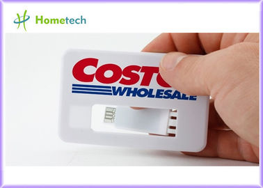 Beli White Business Card USB Memory Disk full Color Logo , Real Storage 4GB Credit Card USB 2.0 pembuatan online
