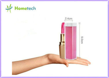 Beli Pink Rechargeable Lipstick Power Bank / Portable Mobile Power Bank 2200mAh pembuatan online