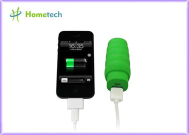 Beli Green Mini Lipstick Power Bank 2600 mAh Soft PVC Cartoon Caterpillars Shaped pembuatan online