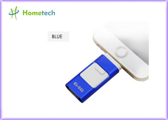 Mobile Phone USB Storage 3 in 1 U-Disk Pendrive Multi-function OTG Card Reader Both for iPhone iOS &amp; Samsung Android