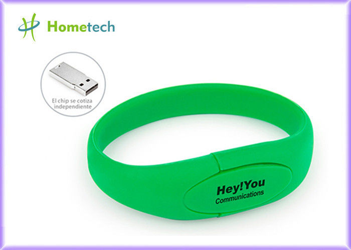 Green Silicon Wristband Bracelet Usb Flash Drive 512MB 1GB  2.0 Pen Drive