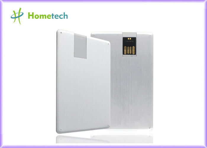 Micro Customized metal Kartu Kredit Usb Flash Drive 2GB / 4GB / 8GB / 16GB