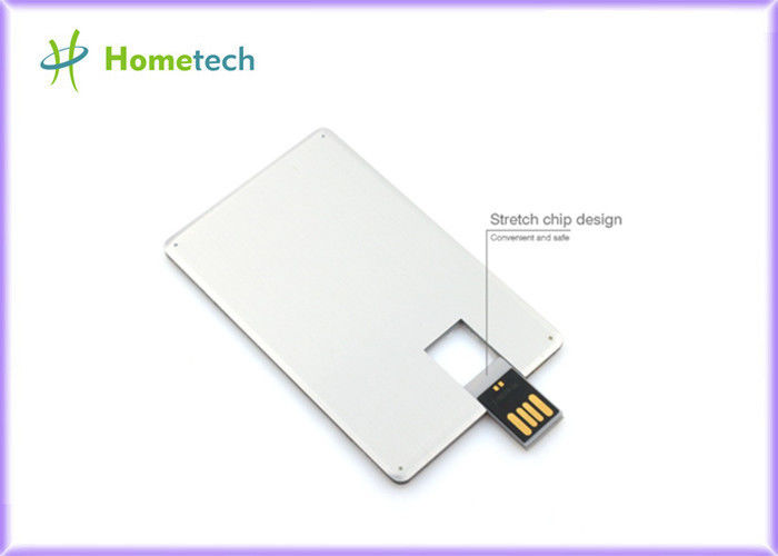 Micro Customized metal Kartu Kredit Usb Flash Drive 2GB / 4GB / 8GB / 16GB