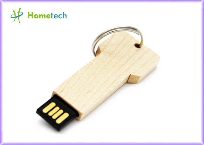 Keychain High Speed ​​Usb Flash Drive, hadiah usb stick kayu yang dipersonalisasi