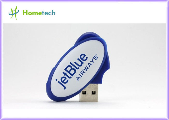 OEM Biru Plastik USB flash thumb drive 8GB, Plastik USB Memory 2.0 dengan logo USB flashdisk yang disesuaikan