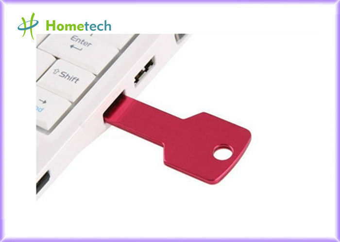Promotion Gift 4GB - 32GB Metal Aluminium Key Shape USB Silkscreen Printing