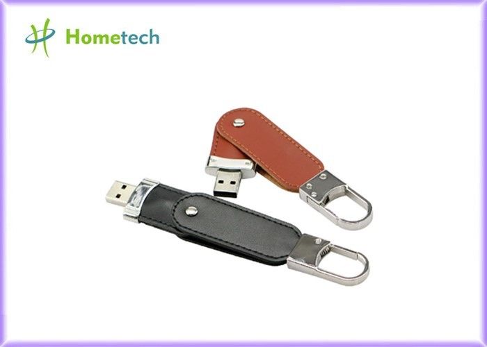Jalankan Otomatis Kulit USB Flash Disk Keyring Logam Flashdisk Creativo USB 2.0 / USB 3.0