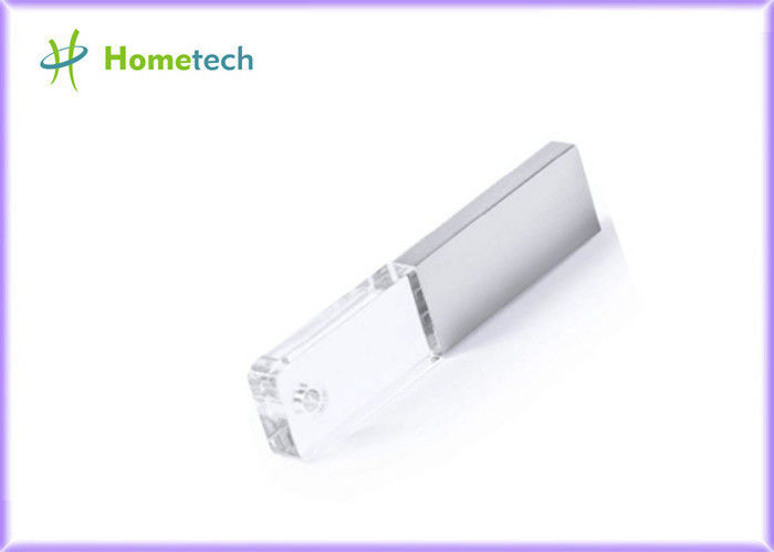 Kustom Crystal Heart USB Flash Drive Ukiran Logo 3D 2D Untuk Perusahaan / Hadiah Bisnis