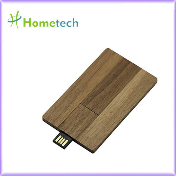 Kartu Kayu Walnut USB 2.0 Flash Drive Memory Stick