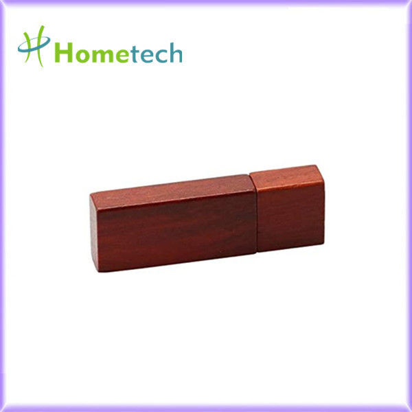 Rectangle Red Wood USB 3.0 16GB flash drive kecepatan tinggi