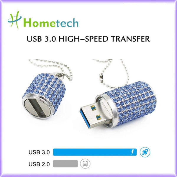 Memori Flash Kristal Silinder USB 32GB 64GB