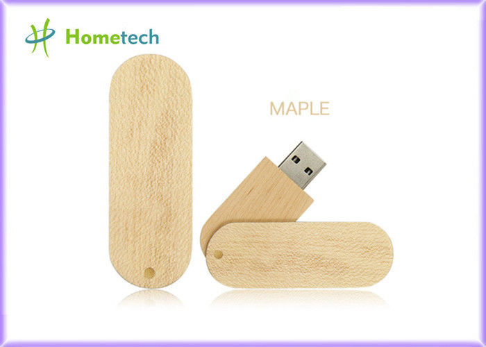 OEM Logo Maple Kayu USB Flash Drive 4GB 8GB 16GB Kapasitas Untuk Perangkat Pintar