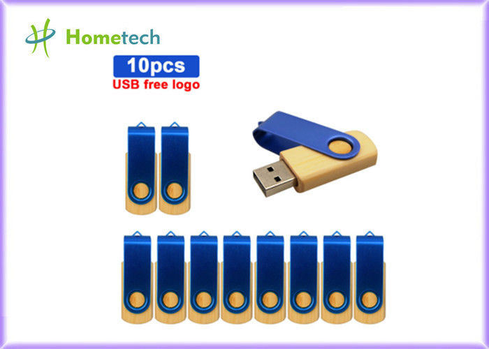 USB 2.0 3.0 Logam Bambu Kayu USB Stick Logo Kecepatan Tinggi Disesuaikan Ramah Lingkungan