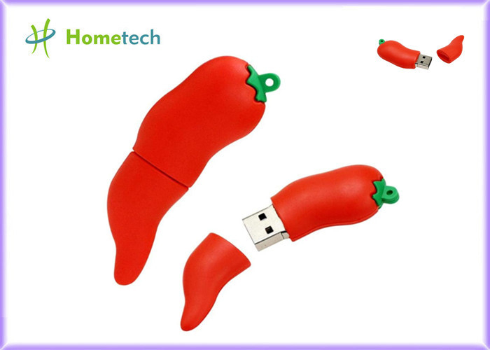 Chili Pepper Berbentuk PVC 32GB USB Pen Drive Untuk Hadiah Promosi