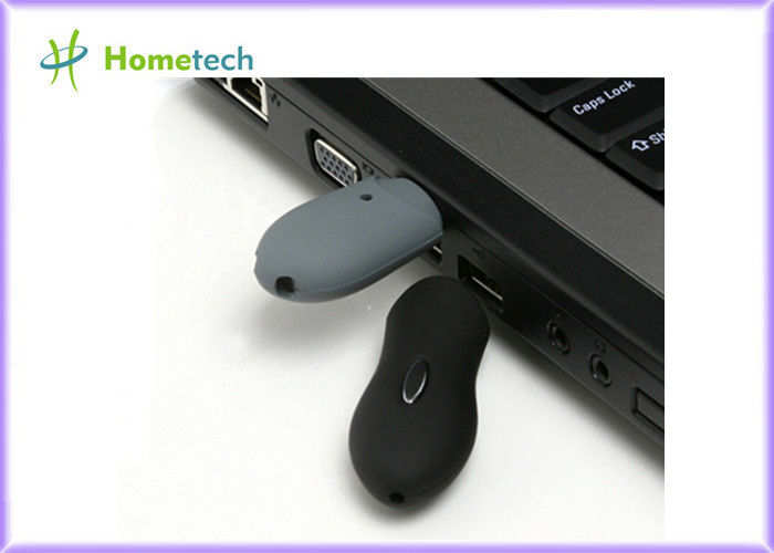 Silver / Black Plastic USB Flash Drive / Disk Portable Creative Design