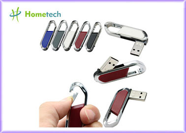 High Speed Leather USB Flash Disk 64gb / USB 2.0 Pen Drive 4gb With FCC RoHS Standard