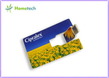 Kartu Kredit Kado Perangkat Penyimpanan USB / 512MB Kapasitas Besar Thumb Drive Logo Logo Berwarna Penuh