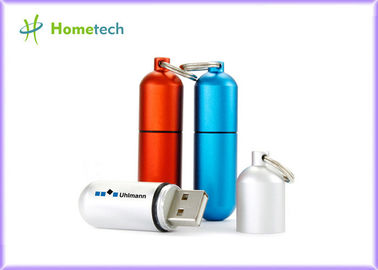 Capsule Metal Thumb Drives, Hi - Speed ​​Aluminium 16 Gig Flash Drive Bentuk pil KB