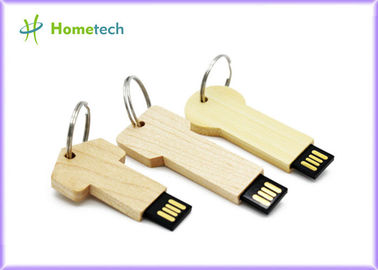 Keychain High Speed ​​Usb Flash Drive, hadiah usb stick kayu yang dipersonalisasi