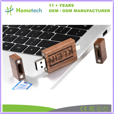 Flashdisk USB OTG Kayu 8GB 16GB 32GB 64GB USB 2.0 3.0 Flash Drive dengan Logo Laser Kustom