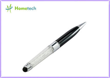 Shock bukti Silver Crystal U Disk / USB Flash Pen Drive 16GB 32GB